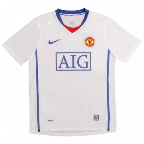 Fotballtrøye Manchester United 2008-09 Bortedrakt Retro Kortermet Fotballtrøye Manchester United 2008-09 Bortedrakt Retro Kortermet