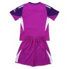 Fotballtrøye Arsenal Keeper 2025-26 Kortermet Lilla - Barn(+ Shorts)