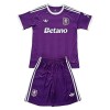 Fotballtrøye Aston Villa Keeper 2025-26 Kortermet Lilla - Barn(+ Shorts)
