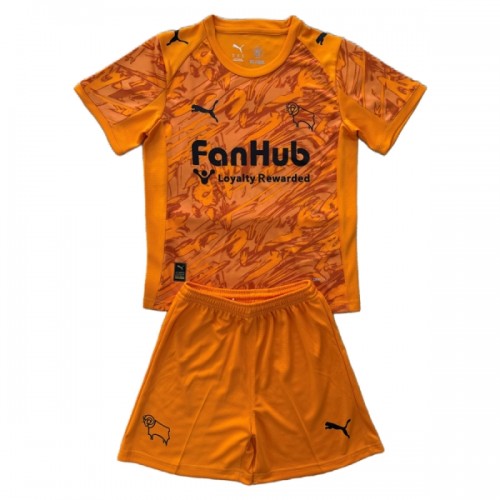 Fotballtrøye Derby County Keeper 2025-26 Kortermet Oransje - Barn(+ Shorts) Fotballtrøye Derby County Keeper 2025-26 Kortermet Oransje - Barn(+ Shorts)