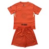Fotballtrøye FC Barcelona Keeper 2025-26 Kortermet Oransje - Barn(+ Shorts)