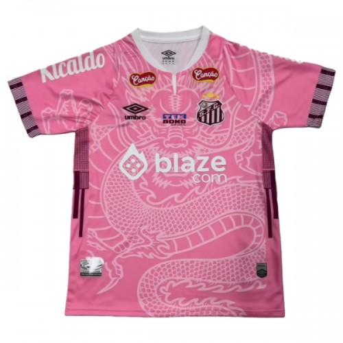 Fotballtrøye Santos FC Dragon 2025-26 Kortermet Rosa Fotballtrøye Santos FC Dragon 2025-26 Kortermet Rosa
