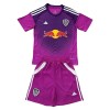 Fotballtrøye Leeds United Keeper 2025-26 Kortermet Lilla - Barn(+ Shorts)