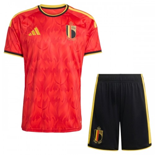 Fotballtrøye Belgia Hjemmedrakt VM 2026 Kortermet - Barn(+ Shorts) Fotballtrøye Belgia Hjemmedrakt VM 2026 Kortermet - Barn(+ Shorts)