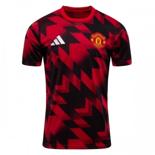 Fotballtrøye Manchester United Pre-Match 2025-26 Kortermet Rød Fotballtrøye Manchester United Pre-Match 2025-26 Kortermet Rød