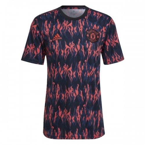 Fotballtrøye Manchester United Pre-Match 2025-26 Kortermet Svart Fotballtrøye Manchester United Pre-Match 2025-26 Kortermet Svart