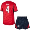 Fotballtrøye England Rice 4 Bortedrakt VM 2026 Kortermet - Barn(+ Shorts)
