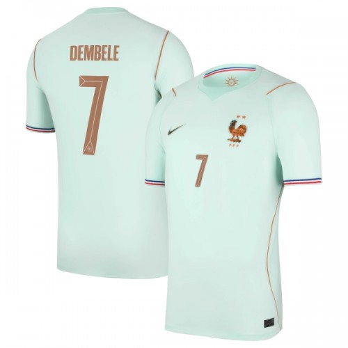 Fotballtrøye Frankrike Ousmane Dembele 7 Bortedrakt VM 2026 Kortermet Fotballtrøye Frankrike Ousmane Dembele 7 Bortedrakt VM 2026 Kortermet