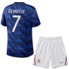 Fotballtrøye Frankrike Ousmane Dembele 7 Hjemmedrakt VM 2026 Kortermet - Barn(+ Shorts)