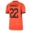 Fotballtrøye Nederland Dumfries 22 Hjemmedrakt VM 2026 Kortermet Fotballtrøye Nederland Dumfries 22 Hjemmedrakt VM 2026 Kortermet