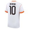 Fotballtrøye Nederland Memphis 10 Bortedrakt VM 2026 Kortermet