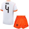 Fotballtrøye Nederland Virgil 4 Bortedrakt VM 2026 Kortermet - Barn(+ Shorts)