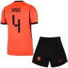 Fotballtrøye Nederland Virgil 4 Hjemmedrakt VM 2026 Kortermet - Barn(+ Shorts)