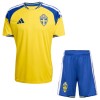 Fotballtrøye Sverige Hjemmedrakt VM 2026 Kortermet - Barn(+ Shorts) Fotballtrøye Sverige Hjemmedrakt VM 2026 Kortermet - Barn(+ Shorts)