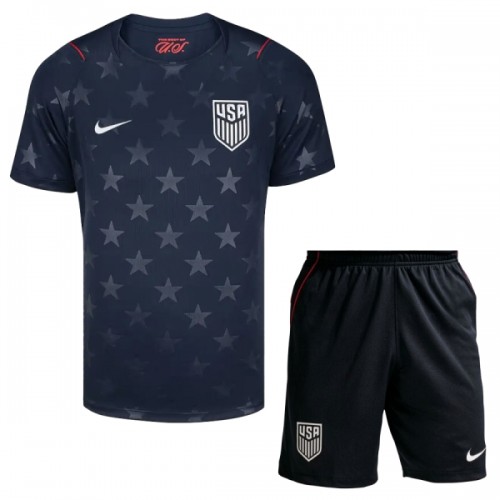 Fotballtrøye USA Bortedrakt VM 2026 Kortermet - Barn(+ Shorts) Fotballtrøye USA Bortedrakt VM 2026 Kortermet - Barn(+ Shorts)