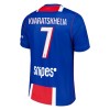 Fotballtrøye Paris Saint-Germain Kvaratskhelia 7 Hjemmedrakt 2026-27 Kortermet