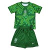 Fotballtrøye Brasil Keeper Hjemmedrakt VM 2026 Kortermet Grønn - Barn(+ Shorts)