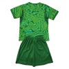 Fotballtrøye Brasil Keeper Hjemmedrakt VM 2026 Kortermet Grønn - Barn(+ Shorts)