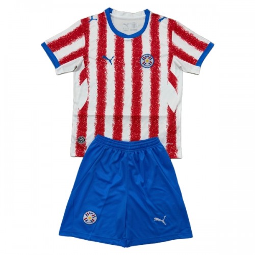 Fotballtrøye Paraguay Hjemmedrakt VM 2026 Kortermet - Barn(+ Shorts) Fotballtrøye Paraguay Hjemmedrakt VM 2026 Kortermet - Barn(+ Shorts)