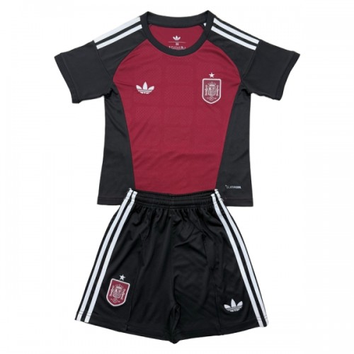 Fotballtrøye Spania Keeper VM 2026 Kortermet Rød - Barn(+ Shorts) Fotballtrøye Spania Keeper VM 2026 Kortermet Rød - Barn(+ Shorts)