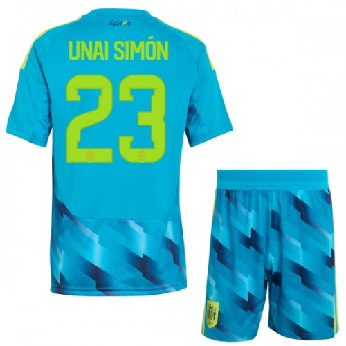 Fotballtrøye Spania Unai Simon 23 Keeper VM 2026 Kortermet - Barn(+ Shorts) Fotballtrøye Spania Unai Simon 23 Keeper VM 2026 Kortermet - Barn(+ Shorts)