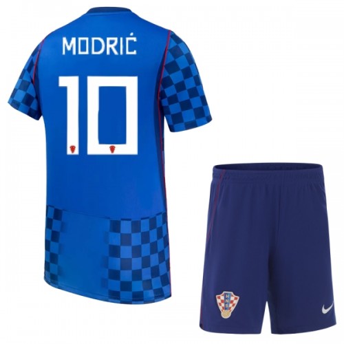 Fotballtrøye Kroatia Modrić 10 Bortedrakt VM 2026 Kortermet - Barn(+ Shorts) Fotballtrøye Kroatia Modrić 10 Bortedrakt VM 2026 Kortermet - Barn(+ Shorts)