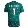 Fotballtrøye Liverpool A. Becker 1 Keeper Hjemmedrakt 2026-27 Kortermet Grønn Fotballtrøye Liverpool A. Becker 1 Keeper Hjemmedrakt 2026-27 Kortermet Grønn