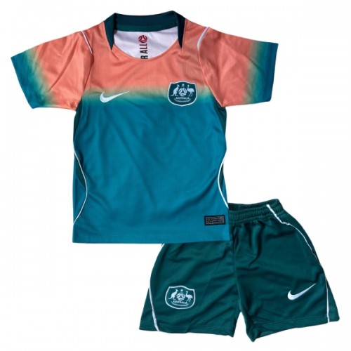 Fotballtrøye Australia Bortedrakt VM 2026 Kortermet - Barn(+ Shorts) Fotballtrøye Australia Bortedrakt VM 2026 Kortermet - Barn(+ Shorts)