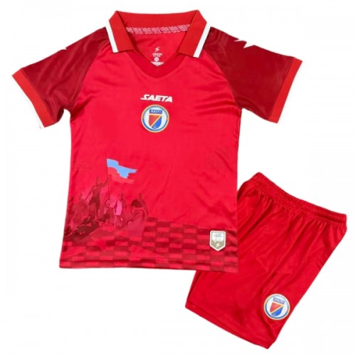 Fotballtrøye Haiti Tredjedrakt VM 2026 Kortermet - Barn(+ Shorts) Fotballtrøye Haiti Tredjedrakt VM 2026 Kortermet - Barn(+ Shorts)
