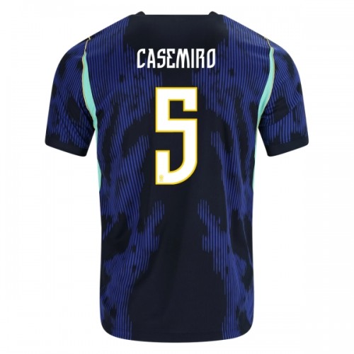 Fotballtrøye Brasil Casemiro 5 Bortedrakt VM 2026 Kortermet Fotballtrøye Brasil Casemiro 5 Bortedrakt VM 2026 Kortermet
