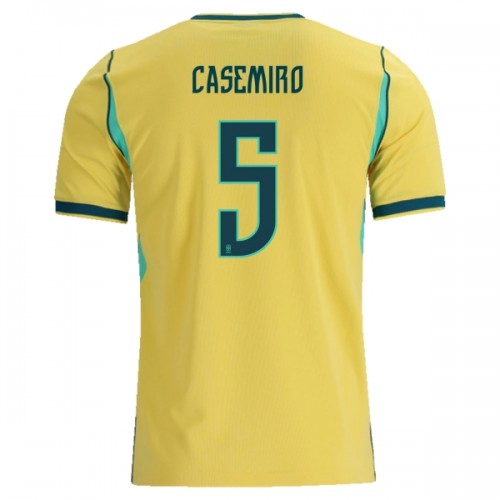 Fotballtrøye Brasil Casemiro 5 Hjemmedrakt VM 2026 Kortermet Fotballtrøye Brasil Casemiro 5 Hjemmedrakt VM 2026 Kortermet