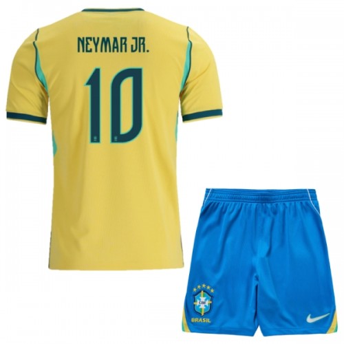 Fotballtrøye Brasil Neymar JR 10 Hjemmedrakt VM 2026 Kortermet - Barn(+ Shorts) Fotballtrøye Brasil Neymar JR 10 Hjemmedrakt VM 2026 Kortermet - Barn(+ Shorts)