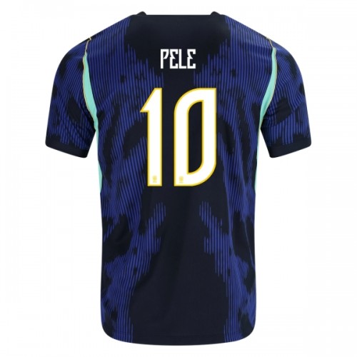Fotballtrøye Brasil Pele 10 Bortedrakt VM 2026 Kortermet Fotballtrøye Brasil Pele 10 Bortedrakt VM 2026 Kortermet