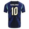 Fotballtrøye Brasil Ronaldinho 10 Bortedrakt VM 2026 Kortermet Fotballtrøye Brasil Ronaldinho 10 Bortedrakt VM 2026 Kortermet