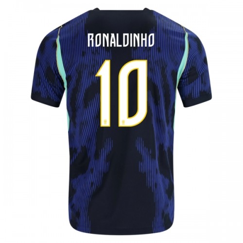 Fotballtrøye Brasil Ronaldinho 10 Bortedrakt VM 2026 Kortermet Fotballtrøye Brasil Ronaldinho 10 Bortedrakt VM 2026 Kortermet