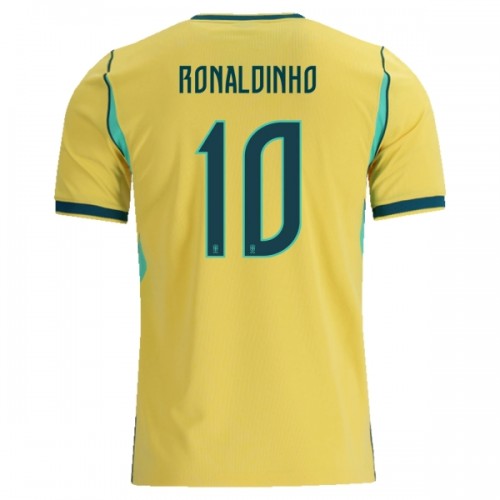 Fotballtrøye Brasil Ronaldinho 10 Hjemmedrakt VM 2026 Kortermet Fotballtrøye Brasil Ronaldinho 10 Hjemmedrakt VM 2026 Kortermet