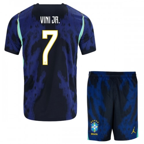 Fotballtrøye Brasil Vini JR. 7 Bortedrakt VM 2026 Kortermet - Barn(+ Shorts) Fotballtrøye Brasil Vini JR. 7 Bortedrakt VM 2026 Kortermet - Barn(+ Shorts)