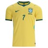 Fotballtrøye Brasil Vini JR. 7 Hjemmedrakt VM 2026 Kortermet - Barn(+ Shorts)