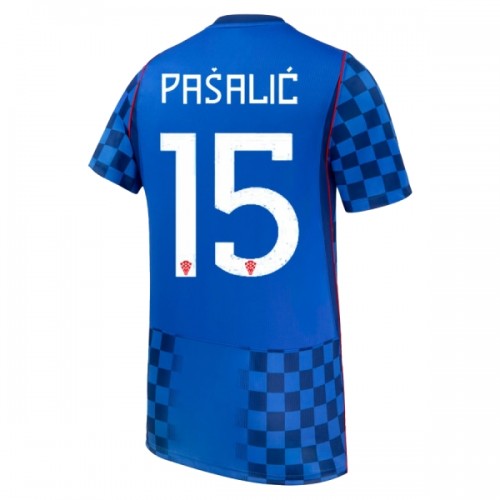 Fotballtrøye Kroatia Pasalic 15 Bortedrakt VM 2026 Kortermet Fotballtrøye Kroatia Pasalic 15 Bortedrakt VM 2026 Kortermet