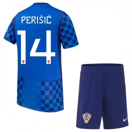 Fotballtrøye Kroatia Perišić 14 Bortedrakt VM 2026 Kortermet - Barn(+ Shorts) Fotballtrøye Kroatia Perišić 14 Bortedrakt VM 2026 Kortermet - Barn(+ Shorts)