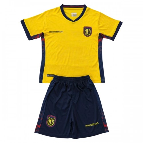 Fotballtrøye Ecuador Hjemmedrakt VM 2026 Kortermet - Barn(+ Shorts) Fotballtrøye Ecuador Hjemmedrakt VM 2026 Kortermet - Barn(+ Shorts)