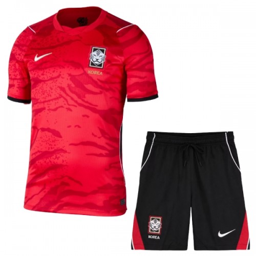 Fotballtrøye Sør-Korea Hjemmedrakt VM 2026 Kortermet - Barn(+ Shorts) Fotballtrøye Sør-Korea Hjemmedrakt VM 2026 Kortermet - Barn(+ Shorts)