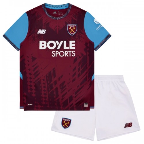Fotballtrøye West Ham United Hjemmedrakt 2026-27 Kortermet - Barn(+ Shorts) Fotballtrøye West Ham United Hjemmedrakt 2026-27 Kortermet - Barn(+ Shorts)