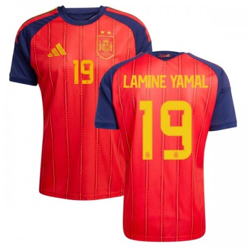 Fotballtrøye Spania 2 Stars Lamine Yamal 19 Hjemmedrakt VM 2026 Kortermet Fotballtrøye Spania 2 Stars Lamine Yamal 19 Hjemmedrakt VM 2026 Kortermet