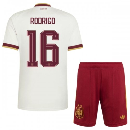 Fotballtrøye Spania 2 Stars Rodrigo 16 Bortedrakt VM 2026 Kortermet - Barn(+ Shorts) Fotballtrøye Spania 2 Stars Rodrigo 16 Bortedrakt VM 2026 Kortermet - Barn(+ Shorts)