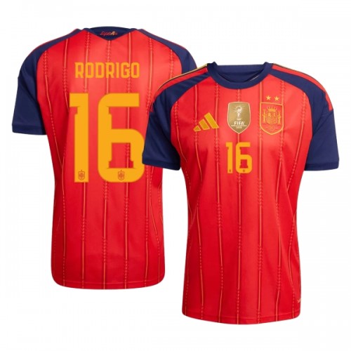 Fotballtrøye Spania 2 Stars Rodrigo 16 Hjemmedrakt VM 2026 Kortermet Fotballtrøye Spania 2 Stars Rodrigo 16 Hjemmedrakt VM 2026 Kortermet