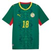 Fotballtrøye Senegal Sarr 18 Bortedrakt VM 2026 Kortermet