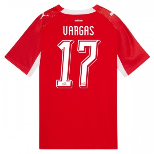 Fotballtrøye Sveits Vargas 17 Hjemmedrakt VM 2026 Kortermet Fotballtrøye Sveits Vargas 17 Hjemmedrakt VM 2026 Kortermet