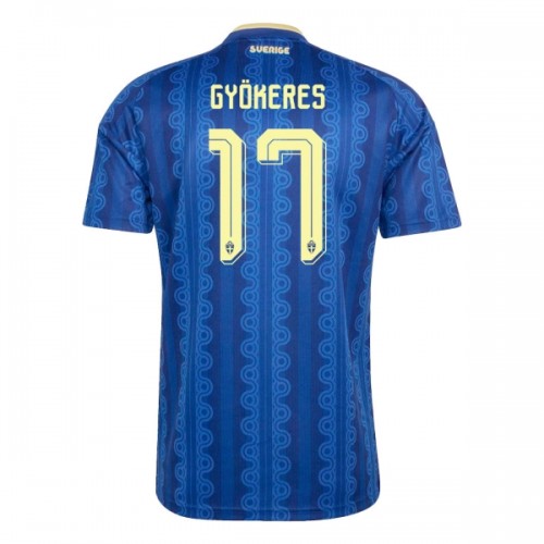 Fotballtrøye Sverige Gyokeres 17 Bortedrakt VM 2026 Kortermet Fotballtrøye Sverige Gyokeres 17 Bortedrakt VM 2026 Kortermet