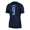 Fotballtrøye Uruguay Luis Suarez 9 Bortedrakt VM 2026 Kortermet Fotballtrøye Uruguay Luis Suarez 9 Bortedrakt VM 2026 Kortermet